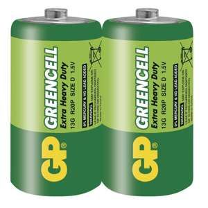 GP Zinkochloridová baterie GP Greencell R20 (D) fólie 1012402000