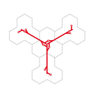Artemide SKYDRO stropní - šablona pro spojení více modulů 1235010A
