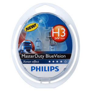 Philips H3 24V 75/70W PK22s MasterDuty BlueVision 2ks 13336MDBVS2