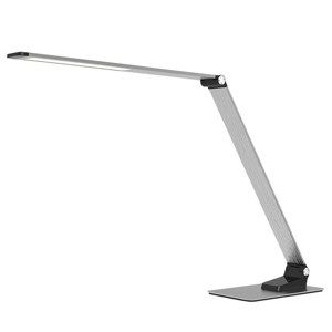 Solight LED stolní lampička stmívatelná, 11W,  změna chromatičnosti, broušený hliník, stříbrná WO51-S