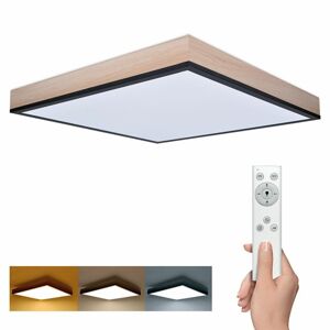 Solight LED stropní osvětlení s dálkovým ovládáním, čtvercové, dekor dřeva, 3000lm, 40W, 45x45cm WO802