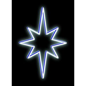 DecoLED LED světelná hvězda na VO, 60x90 cm, ledově bílá