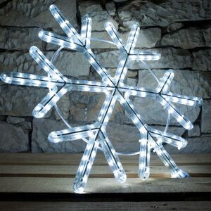 DecoLED LED světelný motiv VO vločka,pr.60cm ledově bílá