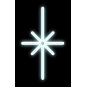 DecoLED LED světelný motiv hvězda polaris, závěsná,14 x 25 cm, ledově bílá