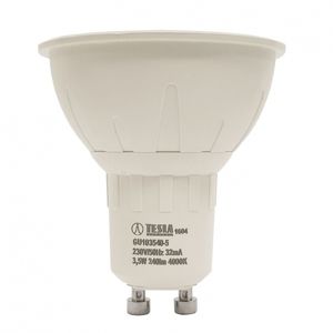TESLA - LED žárovka GU10, 3,5W, 230V, 240lm, 30 000h, 4000K studená bílá, 100° GU103540-5