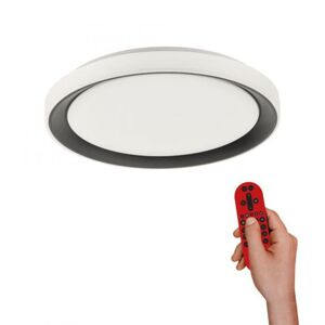 LEUCHTEN DIREKT is JUST LIGHT LED stropní svítidlo kruhové černé s funkcí změny barev Smart Home MEDION RGB+3000-5000K
