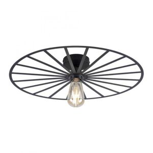 PAUL NEUHAUS LEUCHTEN DIREKT stropní svítidlo 50x50 matná černá barva kruhové s laťovým designem  LD 15636-18