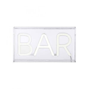 PAUL NEUHAUS LEUCHTEN DIREKT LED nástěnné svítidlo bílé nápis BAR, USB, dekorační šňůrový vypínač LD 85026-16