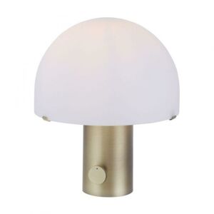 PAUL NEUHAUS LEUCHTEN DIREKT Stolní lampa, matná mosaz, 1x E27, exkl. LED, sklo, stmívatelné
