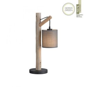 PAUL NEUHAUS LEUCHTEN DIREKT stolní lampa přírodní dřevo 1 ramenné látkové stínidlo venkovský design do interiéru LD 15784-29