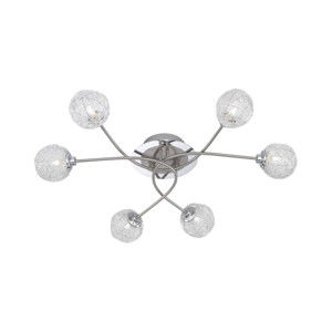 PAUL NEUHAUS Stropní svítidlo,6ramenné, kruhové, drátěné koule 3000K PN 6796-55