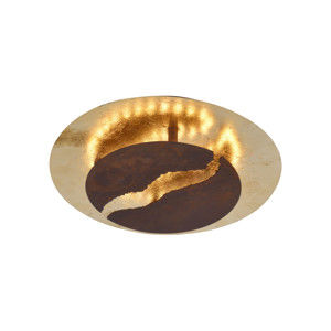 PAUL NEUHAUS LED stropní svítidlo, imitace plátkového zlata a rzi, moderní SimplyDim 3000K PN 6982-48