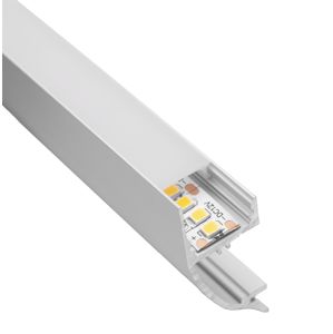 CENTURY AL PROFIL pro LED pásek 10mm nástěnný opálový kryt IP20 délka 2m CEN KPRVE-4217