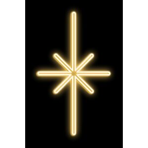 DecoLED LED světelný motiv hvězda polaris, závěsná,38 x 65 cm, teple bílá
