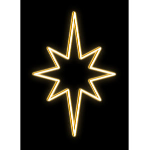 DecoLED LED světelný motiv hvězda,teple bílá,52x45cm EFD10WS1