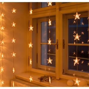 DecoLED Vánoční osvětlení do okna 1,2 x 1,2 m, propojovatelné, hvězdy