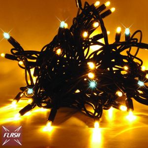 DecoLED Vánoční řetěz LED, FLASH, 20m, teple bílé LED