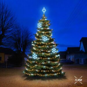 DecoLED LED světelná sada na stromy vysoké 6-8m, teplá bílá s Flash, ledové dekory EFD01