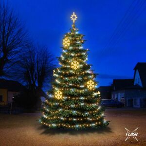 DecoLED LED světelná sada na stromy vysoké 6-8m, teplá bílá s Flash, dekory EFD02W