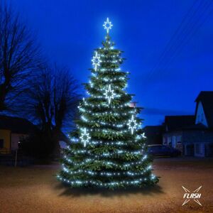 DecoLED LED světelná sada na stromy vysoké 6-8m, ledová bílá s Flash, dekory EFD09S1