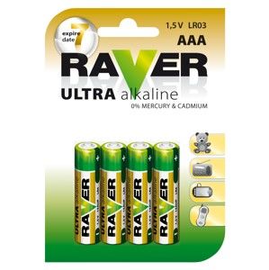 Baterie RAVER alkalická LR03