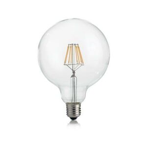 LED filamentová žárovka Ideal Lux Classic Globo D125 Trasp 188959 E27 8W 860lm 3000K 12,5cm čirá stmívatelná