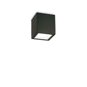 Venkovní stropní přisazené svítidlo Ideal Lux TECHO PL1 SMALL NERO 251578 GU10 1x20W IP54 9cm černé