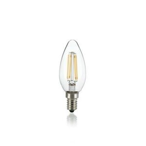 LED Filamentová žárovka Ideal Lux Oliva Trasparente 271644 E14 4W 430lm 3000K CRI90 čirá nestmívatelná