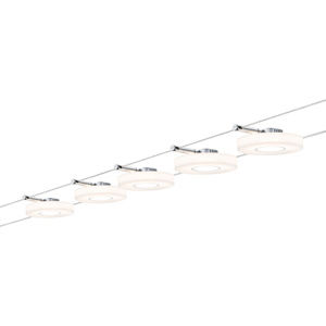 Paulmann Wire lankový systém Set DiscLed LED 5x4W Chrom/Satén 941.09 P 94109