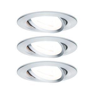 PAULMANN Vestavné svítidlo LED Nova kruhové 3x6,5W GU10 hliník broušený nastavitelné 934.33 P 93433